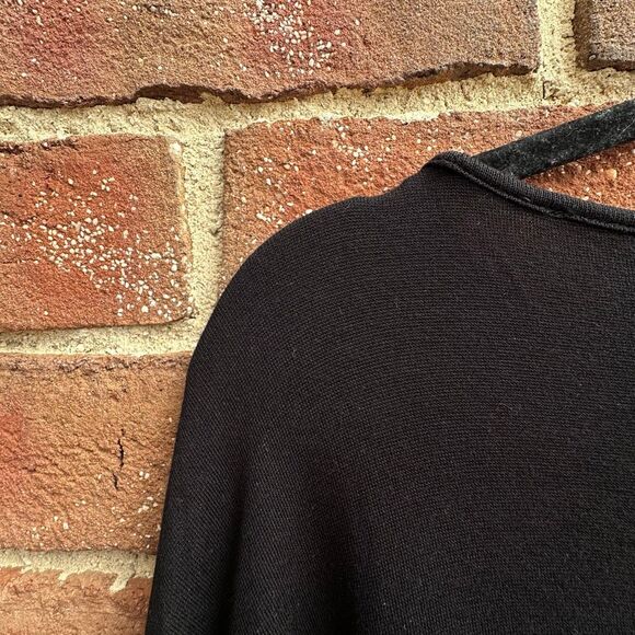 VINCE $225 black jersey drop shoulder rayon spandex top small NEW - Picture 12 of 14